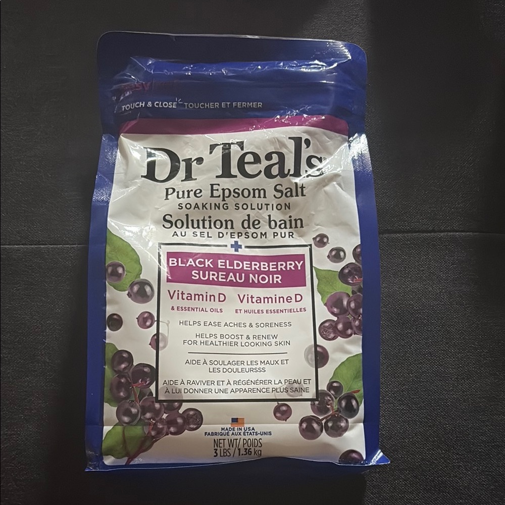 Black Elderberry Epsom Salt Soaking Solution